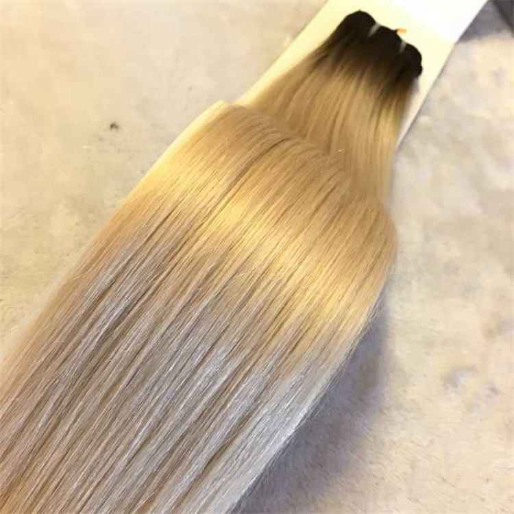 T color platinum bolonde hair weft #4/60A H50